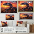 thumbnail image 4 of Designart "Dusk Serpent Silhouettes" Animals Snake Floater Framed Wall Decor, 4 of 5