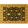 thumbnail image 1 of Ahgly Company Machine Washable Indoor Rectangle Oriental Yellow Traditional Area Rugs, 2' x 5', 1 of 4