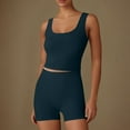 thumbnail image 6 of Joau Workout Sets for Women Matching 2 Piece Seamless Ribbed Sports Bra Crop Tank Top and High Waist Shorts Yoga Gym Tracksuits Outfits Active Set, 6 of 7