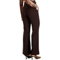 thumbnail image 2 of I.N.C Womens Belted Casual Wide Leg Pants, Brown, 4, 2 of 3