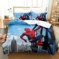 thumbnail image 3 of Spider-Man Bedding Set, 2-Piece/3-Piece Anime Ultra Soft Breathable 3D Printed Microfiber Comforter Cover, Cartoon Quilt Cover, Teen Comforter Cover with Pillowcases, 3 of 19