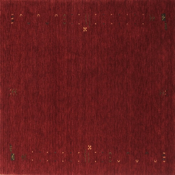 Ahgly Company Indoor Square Abstract Brown Contemporary Area Rugs, 4' Square