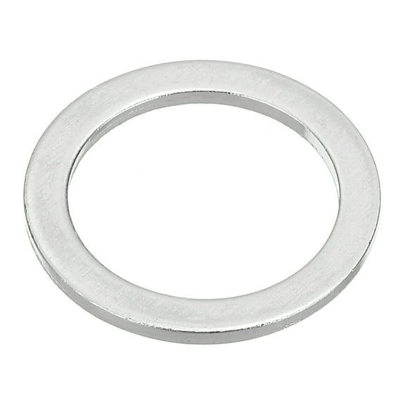 Uxcell M18x24x1.5mm Flat Washers, 50PCS Aluminum Automotive Drain Plug Gaskets, Silver