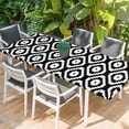 thumbnail image 2 of Black White Geometric Table Cloths for 8 Foot Rectangle Tables, Modern Abstract Art Patio Waterproof Elastic Fitted Tablecloths, Washable Rectangular Table Cover for Camping, 2 of 8