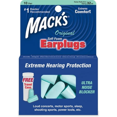 Mack's Soft Foam Earplugs 10 Pairs (Pack of 6)