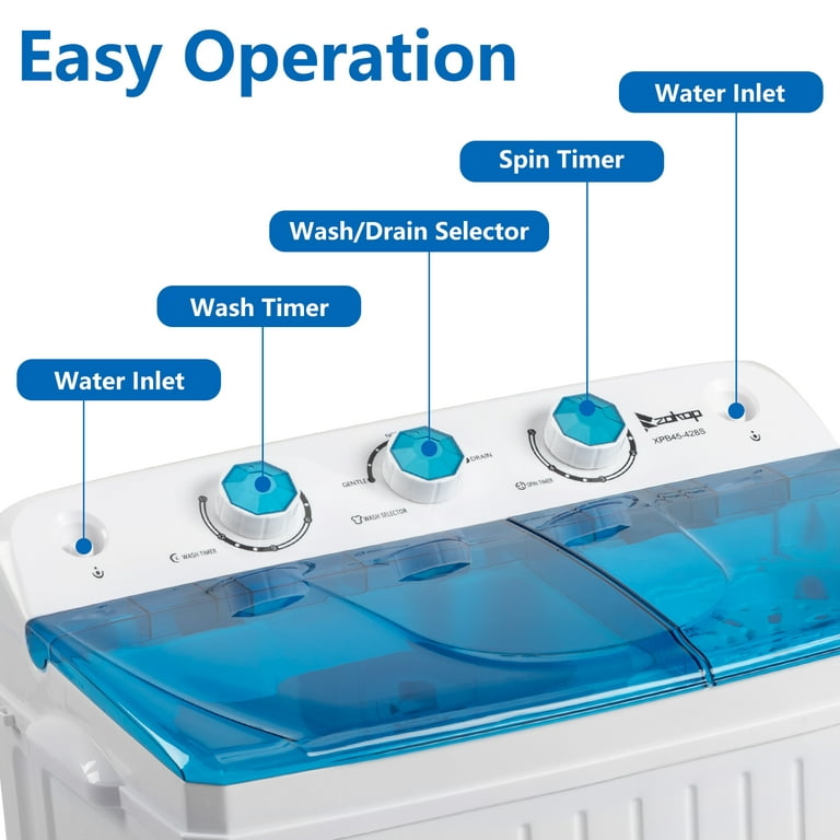 Portable Twin Tub Compact Washing Machine Washer + Spin Dryer Combo -  Germaphobix