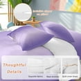 thumbnail image 2 of Ombre Duvet Cover Set Queen Size, Violet Purple Gradient 4 Piece Soft Microfiber Bedding Set with 1 Duvet Cover, 1 Flat Sheet, 2 Pillowcases, 2 of 9
