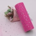 thumbnail image 5 of Gauzy Birthday Wedding Decoration Crafts 10 Yards 15cm Tulle Fabric Glitter Sequin Tulle Roll Organza Laser Gauze ROSE RED, 5 of 8