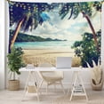 thumbnail image 6 of Beach Tapestry, Summer Beach Vintage Style Tropical Sunset Picture Print, Fabric Wall Hanging Decor for Bedroom Living Room Dorm, 5 Sizes, Dark Green Sand Brown, by Ambesonne, 6 of 9