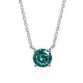 thumbnail image 3 of 1ct Moissanite Pendant Necklace for Women Round Cut D Color VVS1 Red/Blue/Pink Diamond Necklace 925 Sterling Silver Necklace for Women with Certificate, 3 of 9