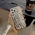 thumbnail image 4 of Case for iPhone 13 Pro Max 6.7 inch, Luxury Bling Glitter Tin Foil 3D Pleats Design Phone Case Soft TPU Electroplated Sparkly Protective Slim Fit Shockproof Phone Case Cover - Silver, 4 of 8