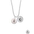 thumbnail image 2 of Delight Jewelry Silvertone In One Ear ''Out the Other'' Silvertone Script Initial Disc - O - Charm Necklace, 20"+3", 2 of 4