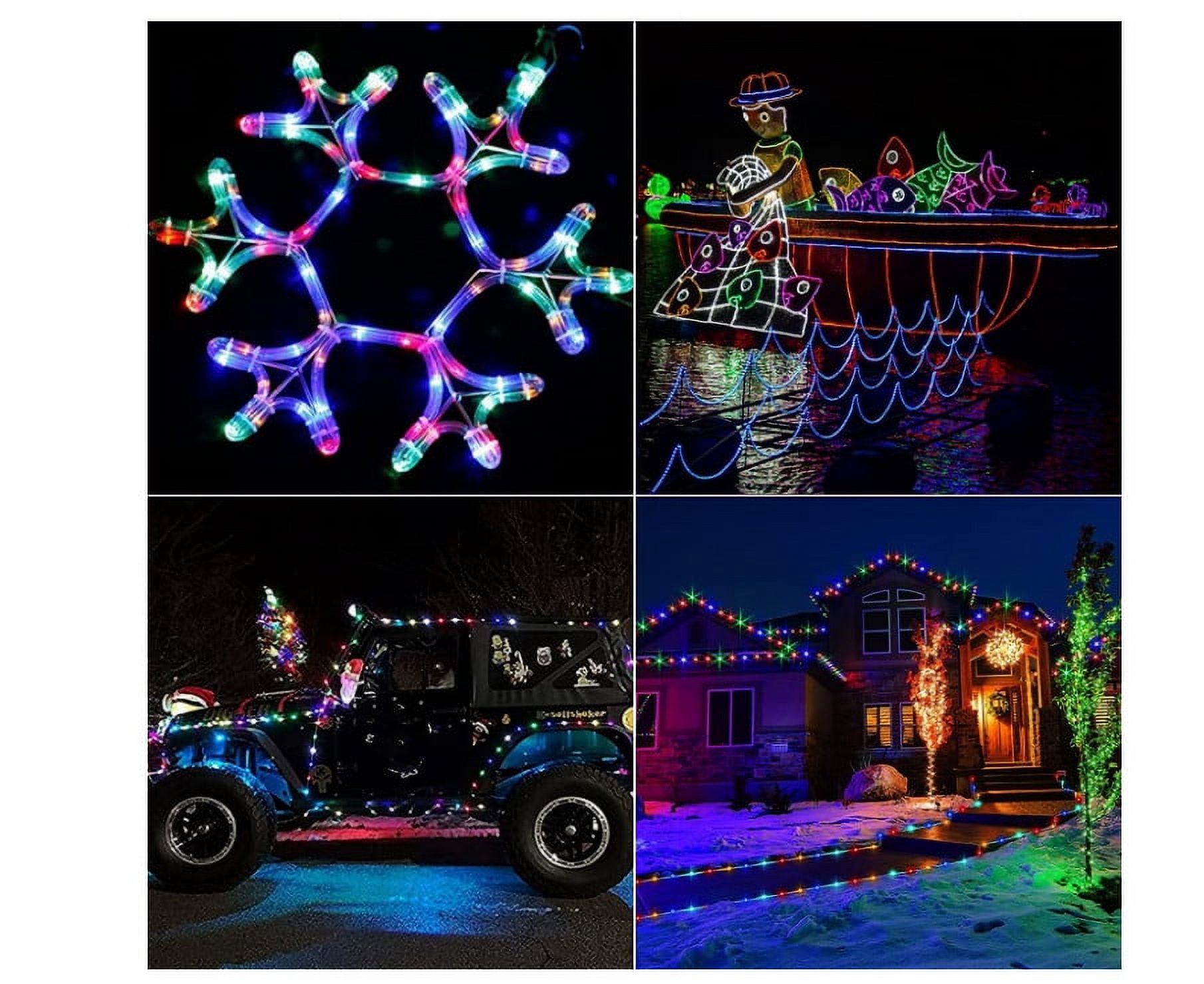 Christmas String Lights, Multicolor Solar Rope Lights Outdoor 72ft 200 LEDs Copper Wire Tube Lighting Waterproof Holiday Christmas Yard Patio Road Pathway Decoration Fairy Lights (Multicolor)