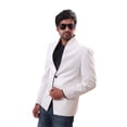 thumbnail image 2 of Blazer en Lin Blanc Élégant pour Hommes. Ce Produit Est Fait sur Commande., 2 of 3