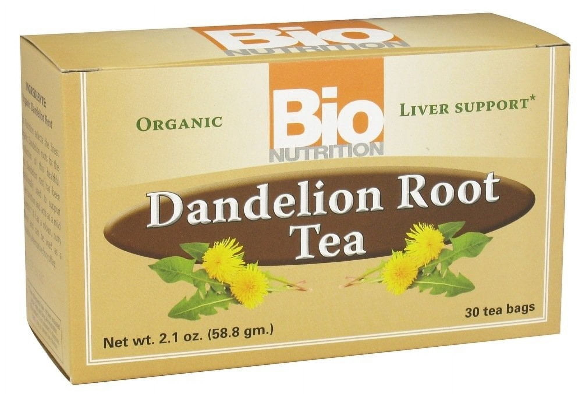 Raíz de diente de león Tea Bio Nutrition, 30 bolsas orgánicas, 58,8 g ...