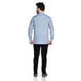 thumbnail image 5 of In-Sattva Men's Double-Breasted Pullover Sattva-Collar Henley Style Kurta Tunic; Natural Linen; LG, 5 of 7