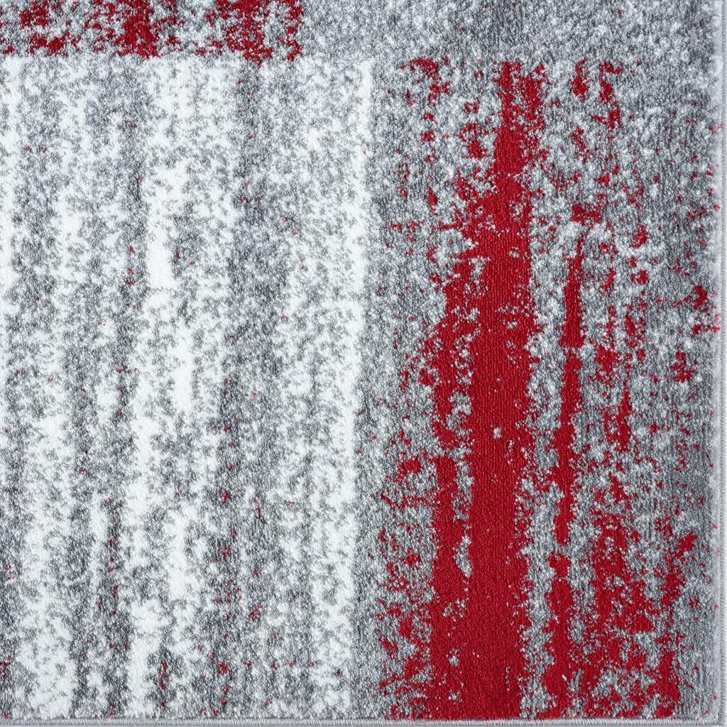 Luxe Weavers Art Deco Abstract Geometric Red 2x7 Area Rug for Living Rooms