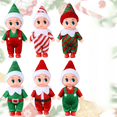 thumbnail image 2 of Juego de muñecos elfos pequeños gemelos de 1/6 piezas, 6 elfos navideños, minimuñecas de peluche coloridas y lindas para decoración navideña de Año Nuevo, 2 of 4