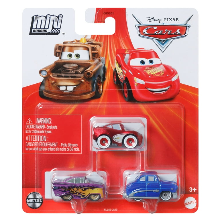 Disney and Pixar Cars Toys Mini Racers 3 Pack Metal Toy Cars Walmart