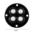 thumbnail image 3 of 4 Uds Mini ruedas giratorias sin ruido ruedas pequeñas autoadhesivas (perla de pegamento negro), 3 of 3