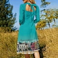 thumbnail image 3 of Triana la Belle Robe à Encolure Carrée Robe d'Été Douce Femme Élégante Robe à Imprimé Licou Skyline Paysage Urbain Ciel Nature, 3 of 5