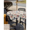 thumbnail image 5 of Outdoor Tablecloths with Umbrella Hole & Zipper, Independence Day 54x54 Inch Square Tablecloths, 4th of July Red Blue Stripes Star Burlap Waterproof Table Cloth, Patio/Pool/Picnic Table Covers, 5 of 8