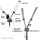 thumbnail image 4 of Lámpara de fotografía Luz de relleno LED de brazos dobles flexibles Luces de video LED de belleza regulables bicolores 3200K-4500K-5600K 3 modos de iluminación 45W con soporte para teléfono para fotog Andoer-2  Lámpara de fotografía, 4 of 7
