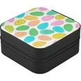 thumbnail image 4 of GZHJMY Easter Eggs Mini Jewelry Box, Portable Leather Travel Small Jewelry Organizer Case for Earring, Necklace, Rings, Bracelets, 4 of 7