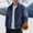 01 Dark Blue, variant on Men's Fashion Solid Colo Jackets Winter Full Zipper Outwear Casual Windproof Bomber Varsity Coat