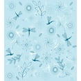 thumbnail image 3 of Ambesonne Blue Duvet Cover Set, Flowers Dandelions, 2-Calking, Seafoam Blue and White, 3 of 3