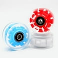 thumbnail image 3 of HEVIRGO 4Pcs Luminous Roller Skating Wheels Flashing Double Row Bearing Skates Accessory,5, 3 of 10