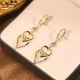 thumbnail image 5 of Pendientes de Doble Corazón Hueco - Joyería de Aleación - Pendientes Colgantes de 4,5 X 1,2 Cm para Mujer - Diseño Romántico para Fiestas y Uso Diario, 5 of 6