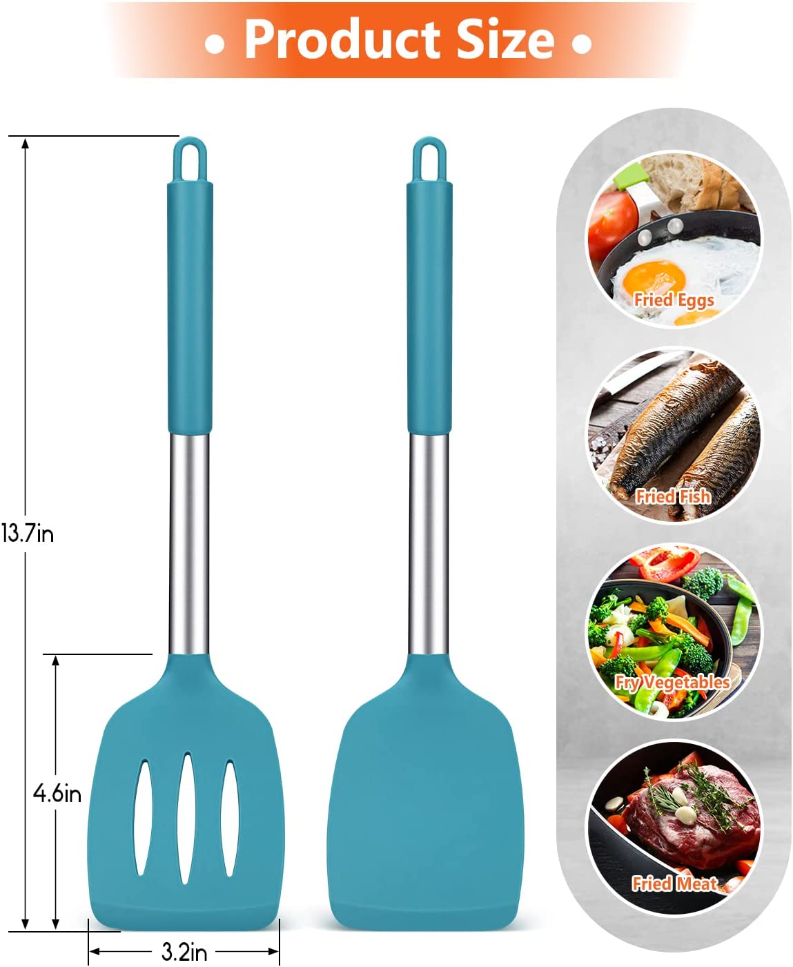 Badiano 2-Piece Silicone Spatula Set, Blue photo 7