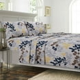 thumbnail image 2 of MARWAH CORPORATION Maui Floral Cotton Percale Printed Extra Deep Pocket Sheet Set, 2 of 3