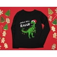 thumbnail image 5 of Tstars Boys' Jingle Bell Rawr T-Rex Santa Christmas Long Sleeve Shirt - Fun Holiday Gift for Kids, 5 of 5