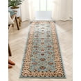 thumbnail image 2 of Well Woven Barclay Sarouk Traditional Oriental Panel Light Blue 2'3" x 7'3" Runner Rug, 2 of 8