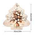 thumbnail image 7 of Elegant Metal Hanging Christmas Tree Wind Spinner - Festive Gold & White Design for Yard & Garden Decor Perfect Holiday Accent, 7 of 7