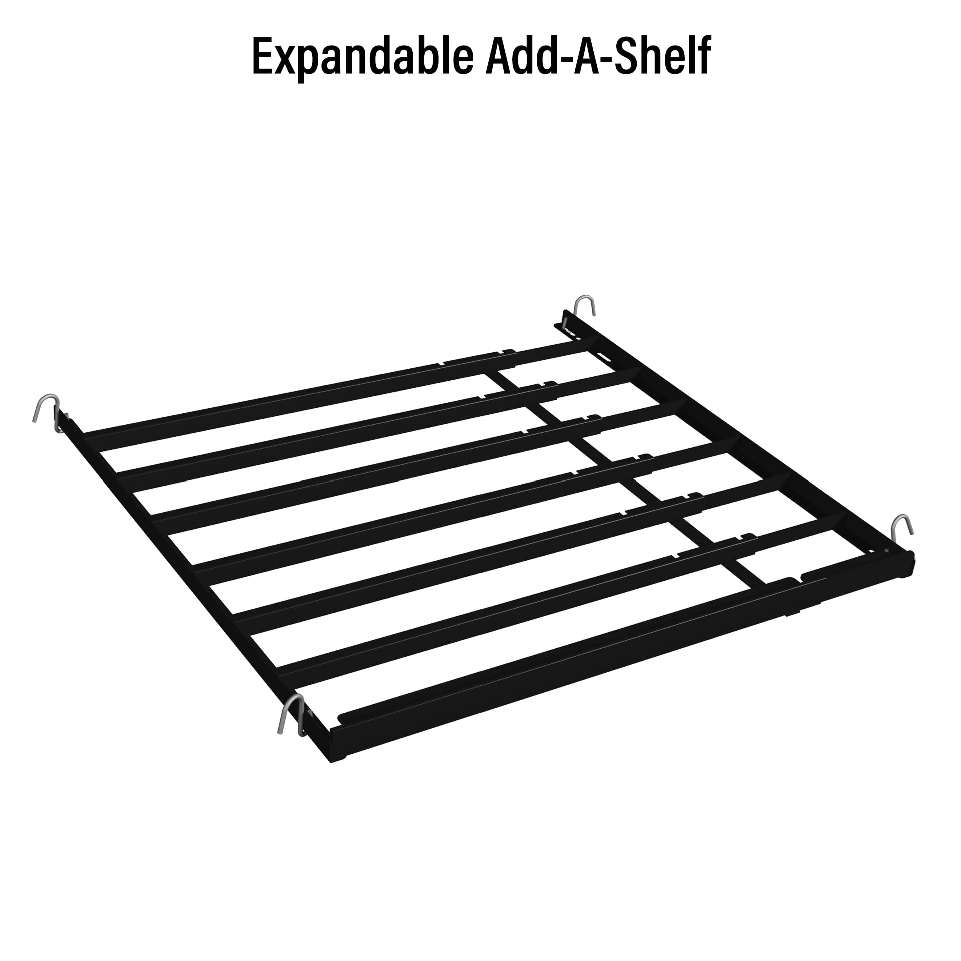 Display Technologies Cold Vault Black Metal Expandable Add-a-Shelf Merchandising Display,  4 Pack