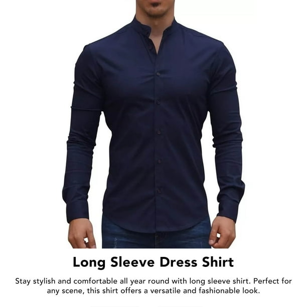 Chemise Business Stretch Chemise a Manches Longues Elegante Simple et Douce Sans Rides pour le Travail de Bureau Walmart