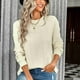 thumbnail image 2 of Suéter Para Mujer, Suéter Para Mujer, A La Moda, Cuello Redondo Suelto, Color Puro, Suave, Cómodo Para Fiestas, Citas, Para La Vida Diaria Informal ANGGREK Otros, 2 of 8