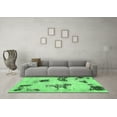 thumbnail image 3 of Ahgly Company Indoor Round Abstract Emerald Green Modern Area Rugs, 6' Round, 3 of 4