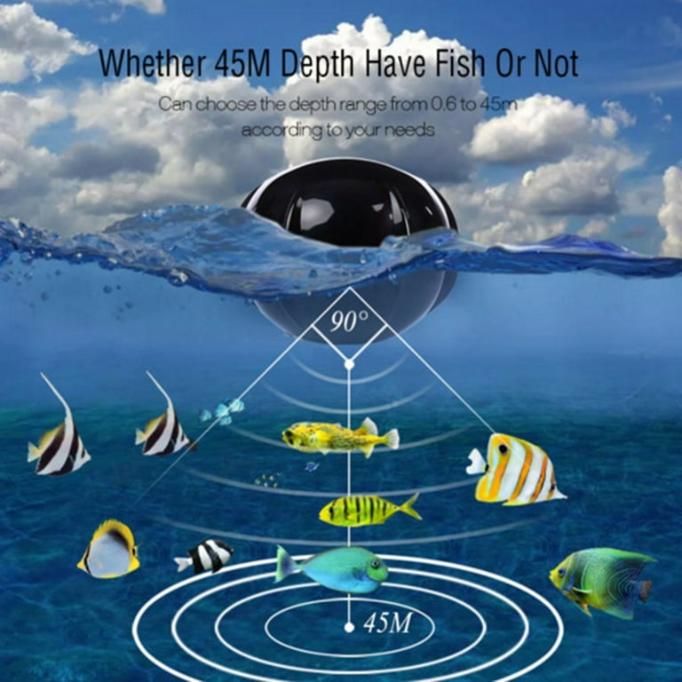 High-Quality Wireless Portable Fish Finder with 40M Sonar, Depth