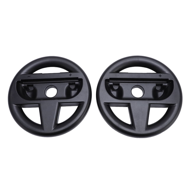 Racing Game Controller Steering Wheel, Game Controller Steering Wheels Precise Fit Ergonomic Secure 2PCS Compact for Driving Black