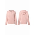 thumbnail image 3 of Womens Sweatshirts Hoodies Casual Loose Long Sleeve V Neck Button Down Pullover Fall Clothes Outfits Pink 5XL, 3 of 5