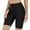 Black, variant on Alove Solid Stretch High Waist Board Shorts With Two Pockets For Women Swim Boyleg Trunk