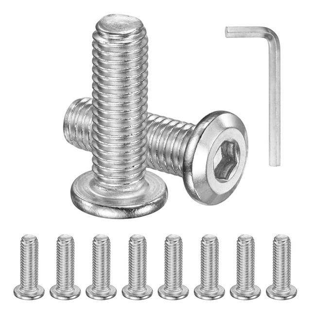 Kit de tornillos de cabeza plana de 10 piezas, M8x25mm, de acero inoxidable 304 con llave hexagonal