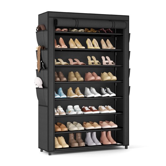 Zapatero VILICK de 8 niveles 86 x 25 x 139 cm con cubierta organizadora