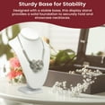 thumbnail image 3 of Novel Box White Leatherette Stand Jewelry Necklace Display 7.5x4x11 Inches - Necklace Displays Large, 3 of 7