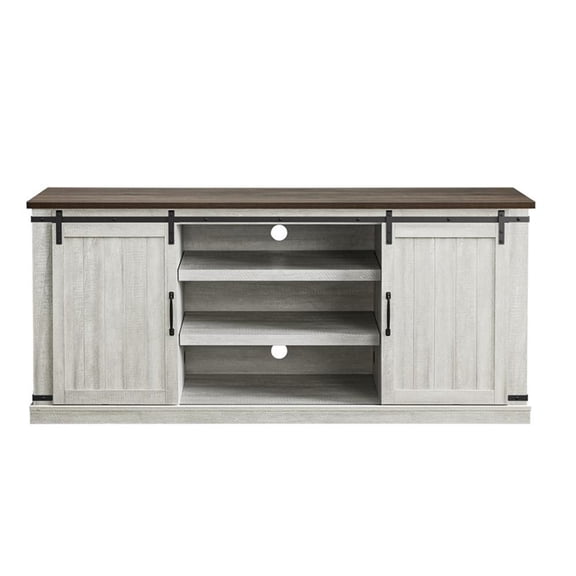 LIVILAND 68 in. TV Stand Media Console for TV up to 70" - Off White