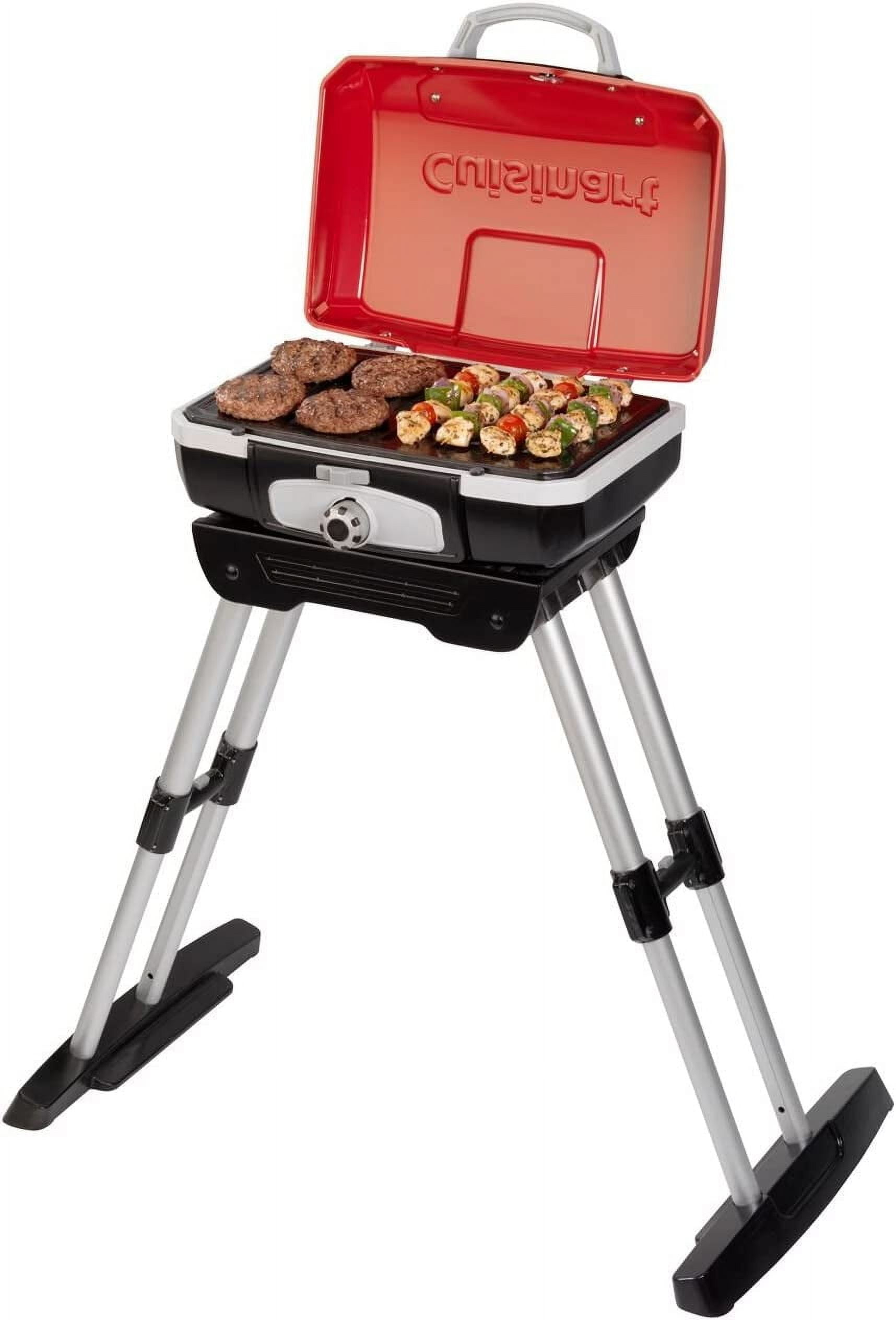 Cuisinart CGG-180 Petite Gourmet Portable 5,500 BTU Versastand Gas Grill, Red
